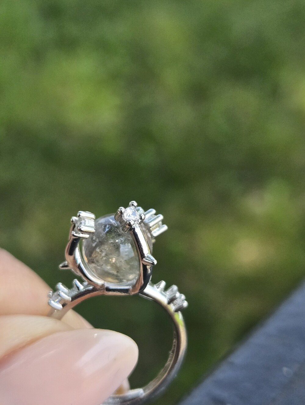 Raw Crystal Talon Claw Ring